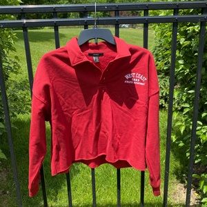 Cropped long sleeve shirt